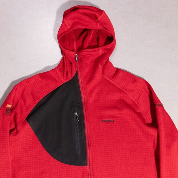 Patagonia R1 Hoody Fleece 1/2 Zip Pullover Red Polartec Sweater Men's XL Banff - Picture 2 of 10
